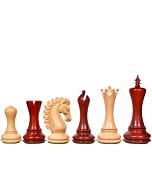 The Empire II Luxury Series Staunton Chess Pieces in Bud Rose / Box Wood - 4.4" King