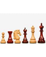 The Shera Series Staunton Triple Weighted Chess Pieces V2.0 in Bud Rose / Box Wood - 4.5" King