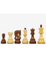 Old 1959 Russian Zagreb Staunton Chess Pieces in Sheesham Wood / Boxwood - 3.8" King