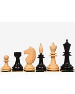 The Reproduced Hungarian Chess Pieces in Ebonized Boxwood & Natural Boxwood - 3.9" King 