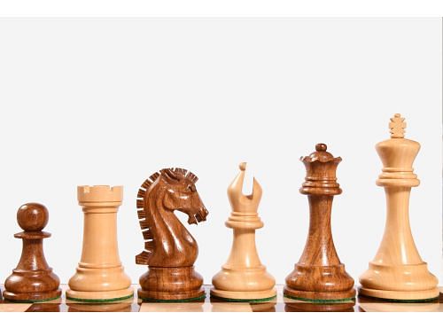 The Sinquefield Cup 2017 Reproduced Original Chess Pieces in Sheesham Wood & Boxwood - 3.9" King