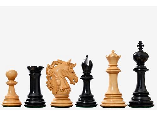 The Crown Heritage Series – A Regal Collection of Luxury Chess Pieces in Ebony Wood & Natural Boxwood 4.3” King 