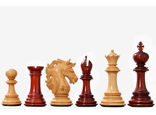 The Crown Heritage Series – A Regal Collection of Luxury Chess Pieces in Bud Rosewood & Natural Boxwood 4.3” King 