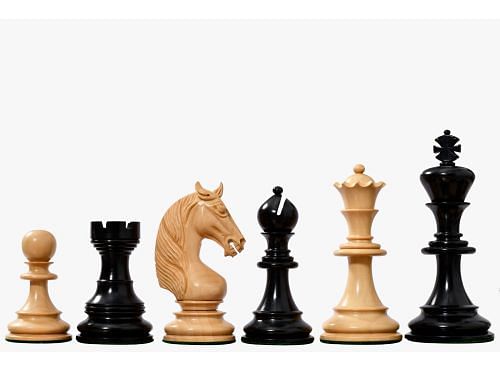 The Monarch’s Gambit Handcrafted Luxury Chess Pieces – in Ebony & Boxwood 4.4" King